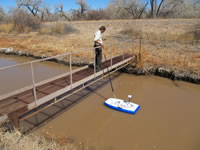 Photo of Service member collection water data